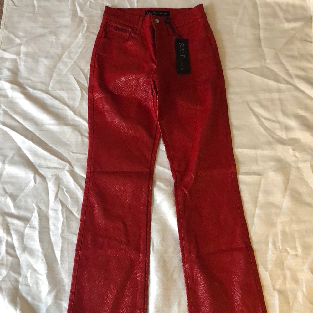 Red snakeskin